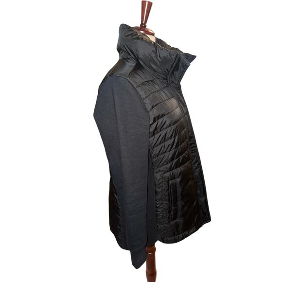 Roots Women’s Hybrid Mixed Media Black Puffer Jacket Size L Winter‎ Coat - Picture 4 of 9